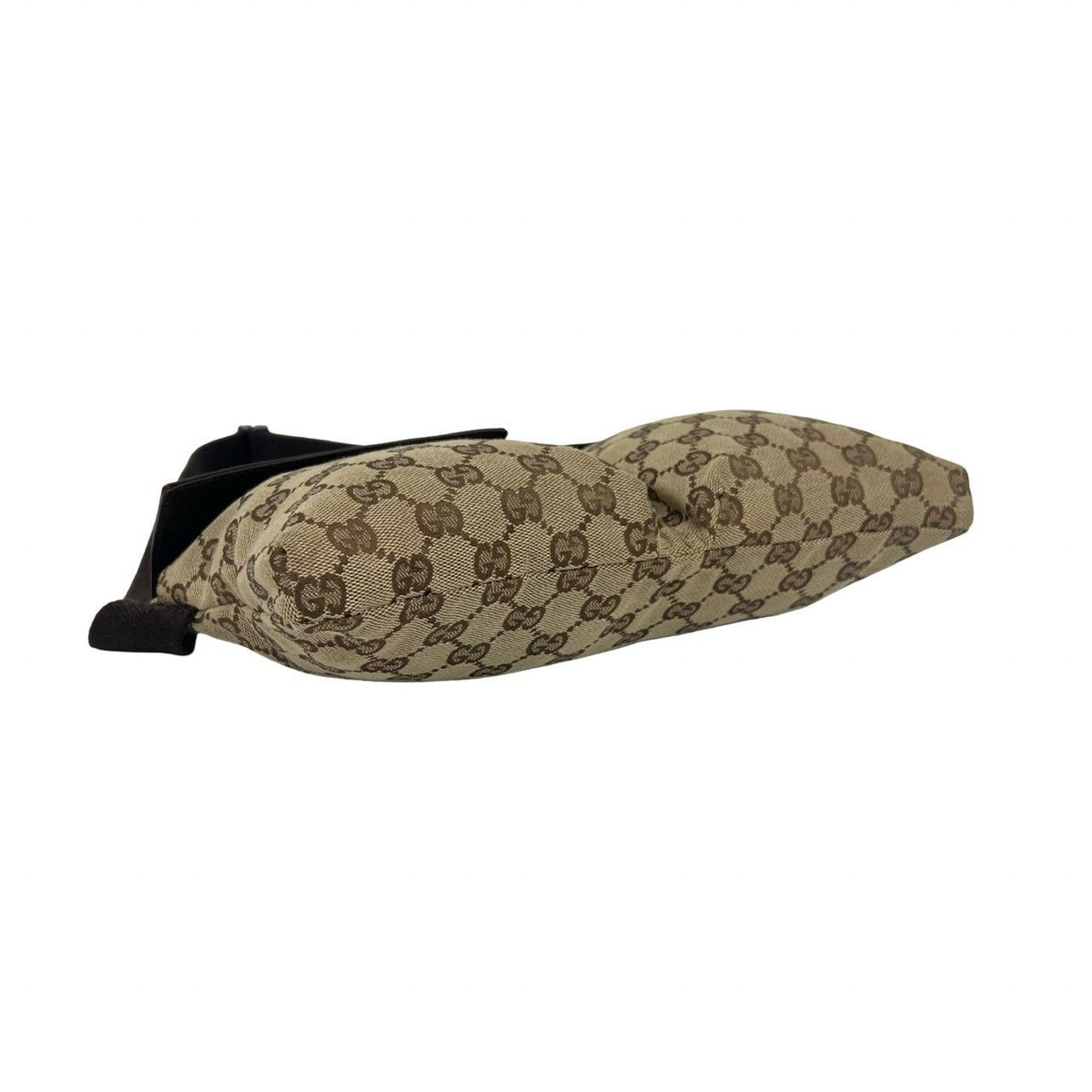 Gucci GG Pattern Logo Canvas Leather Belt Bag Waist Pouch Brown — view 7