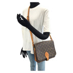 Louis Vuitton Monogram Cartouchiere GM Brown Gold Leather Shoulder Bag — view 7