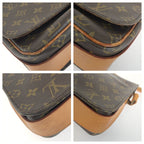 Louis Vuitton Monogram Cartouchiere GM Brown Gold Leather Shoulder Bag — view 3