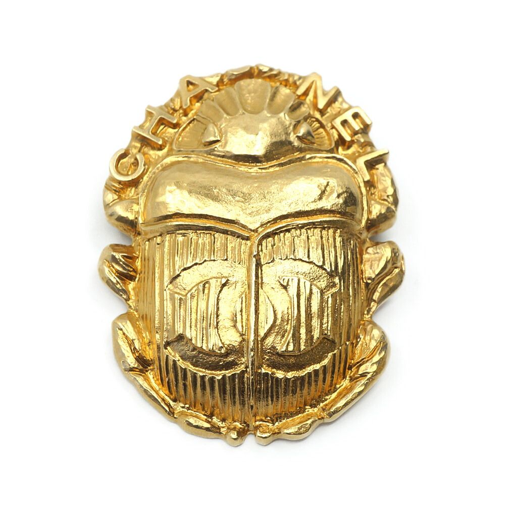 Chanel Scarab Brooch Gold