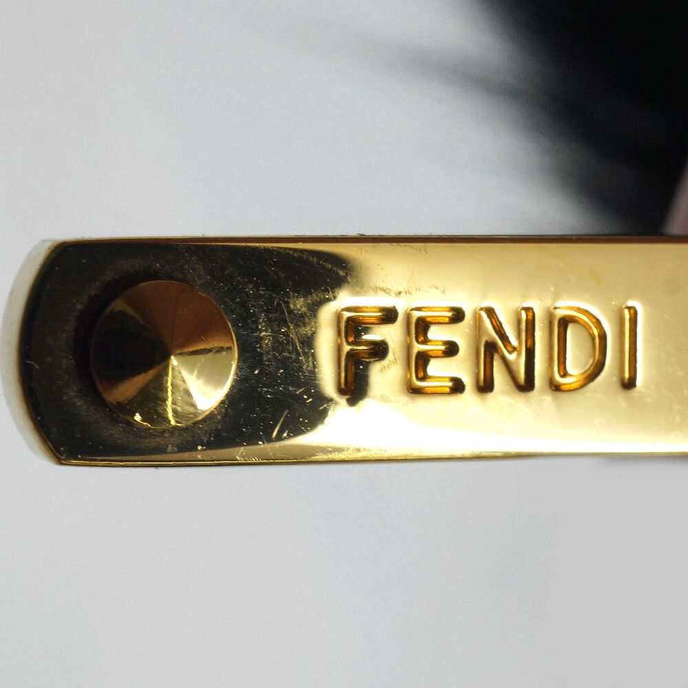 Fendi Pom Charm Black Gold Bag Strap — view 5