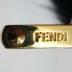 Fendi Pom Charm Black Gold Bag Strap — view 5