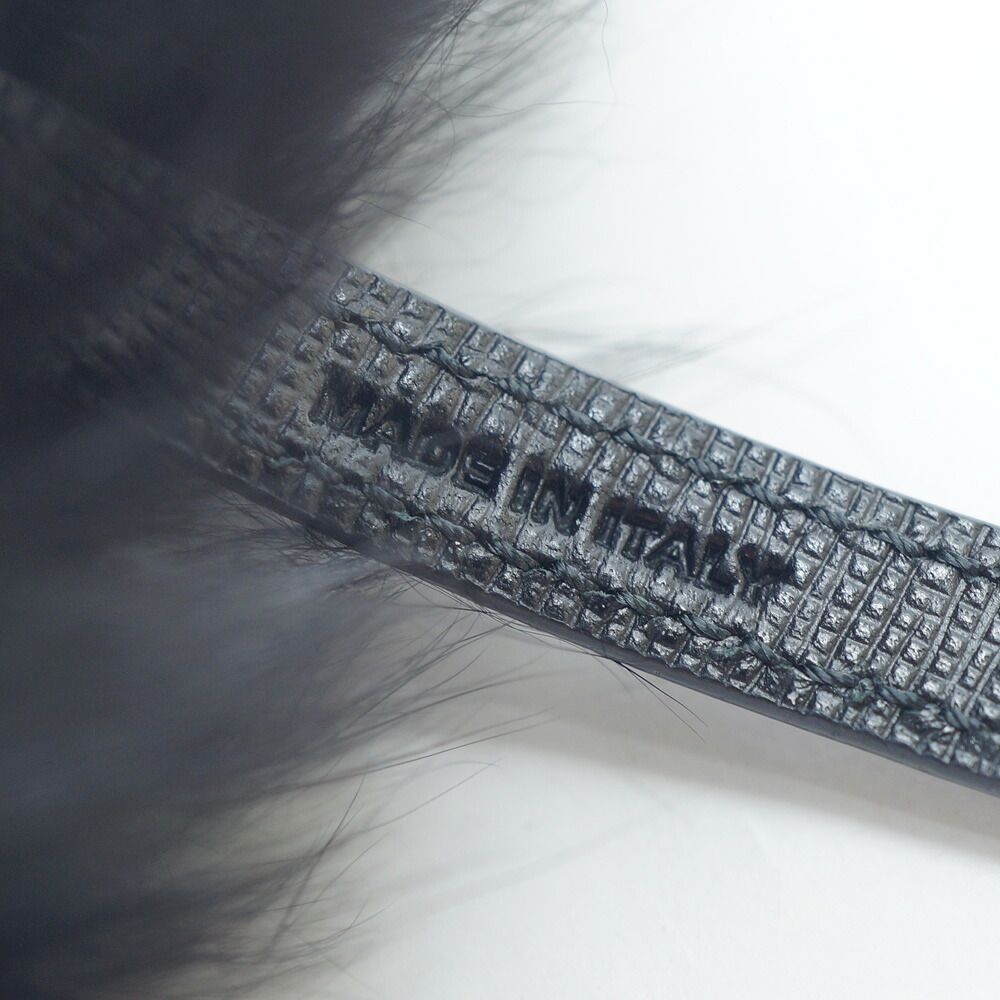 Fendi Pom Charm Black Gold Bag Strap — view 3