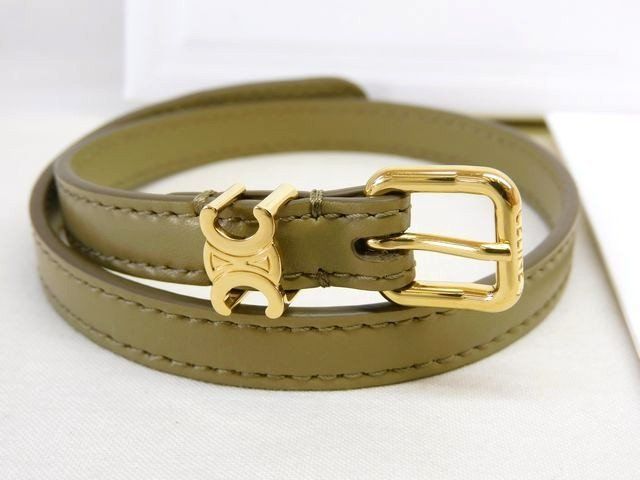 Celine Double Bracelet Leather Triomphe