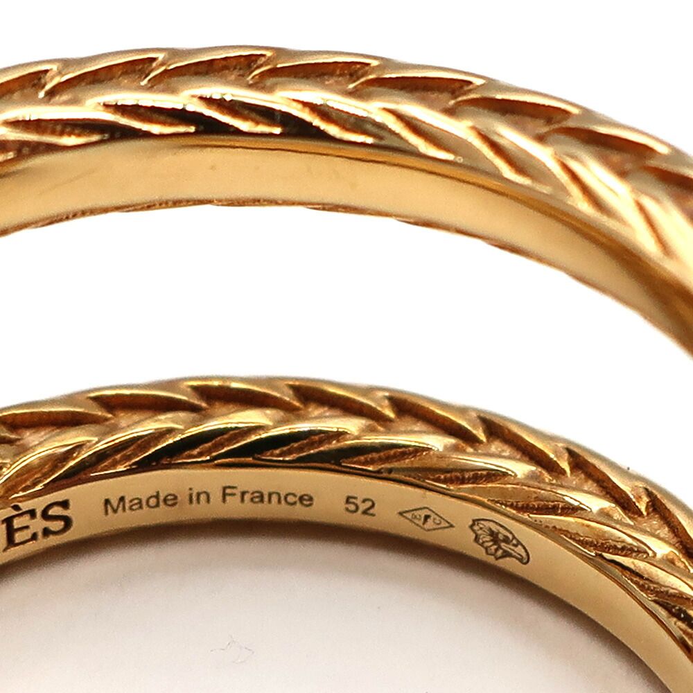 Hermes Chaine D'ancre Danae Ring Small 52 18k Yellow Gold — view 7