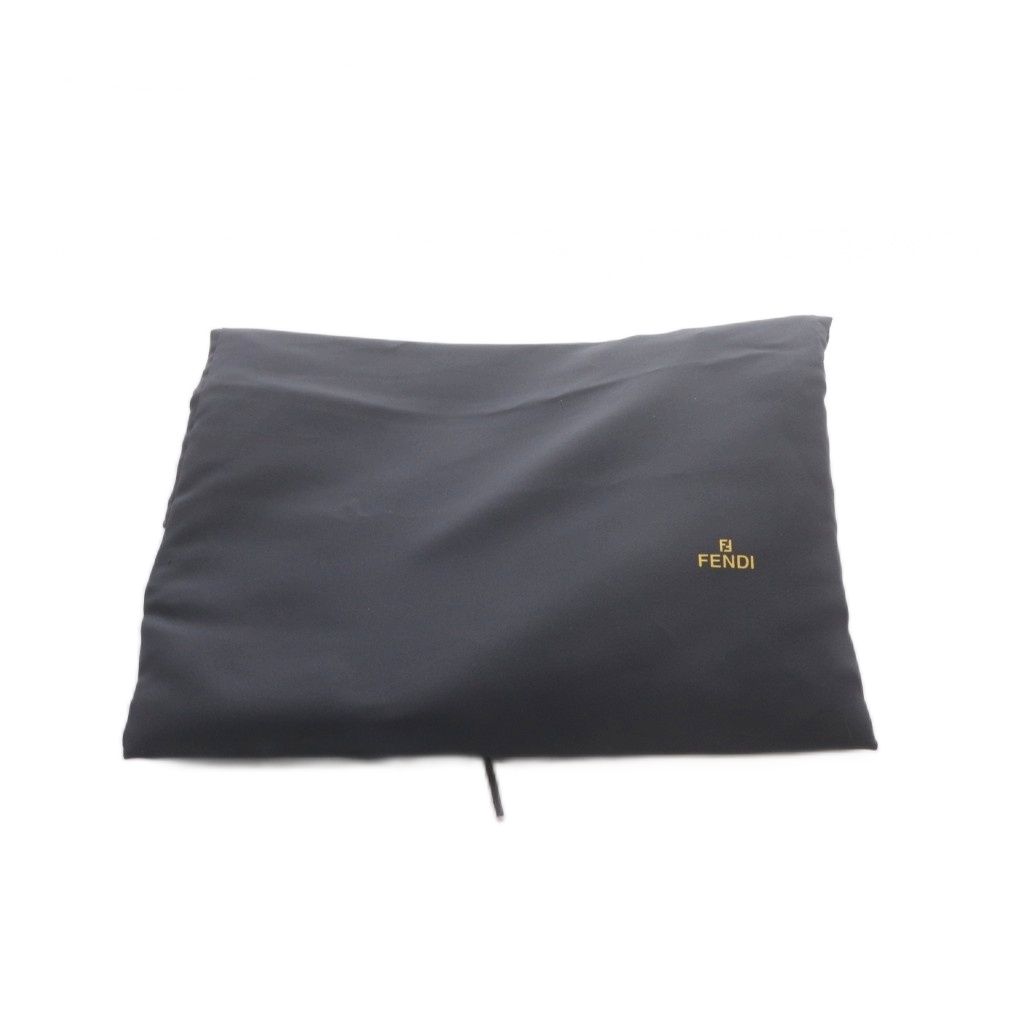 Fendi Pouch Handbag One Handle Zucca Canvas Black — view 5