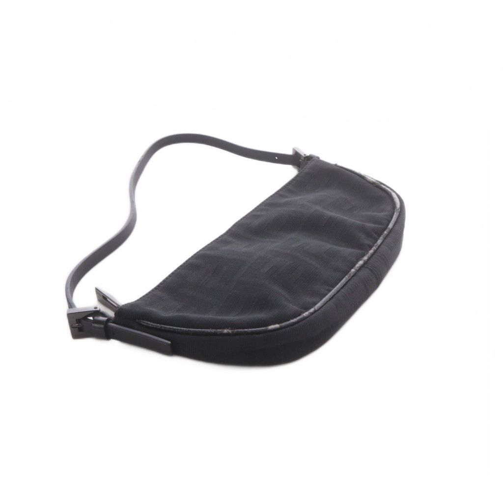 Fendi Pouch Handbag One Handle Zucca Canvas Black — view 7