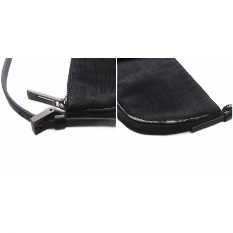 Fendi Pouch Handbag One Handle Zucca Canvas Black — view 8