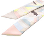 Hermes Perspective Cavaliere Twilly Silk Scarf All Over Print Multicolor — view 5