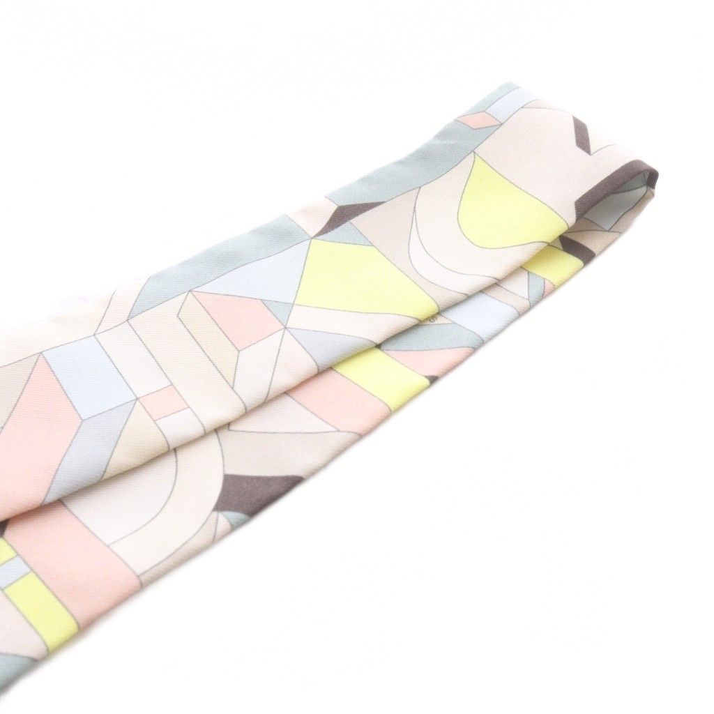 Hermes Perspective Cavaliere Twilly Silk Scarf All Over Print Multicolor — view 3