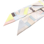 Hermes Perspective Cavaliere Twilly Silk Scarf All Over Print Multicolor — view 4