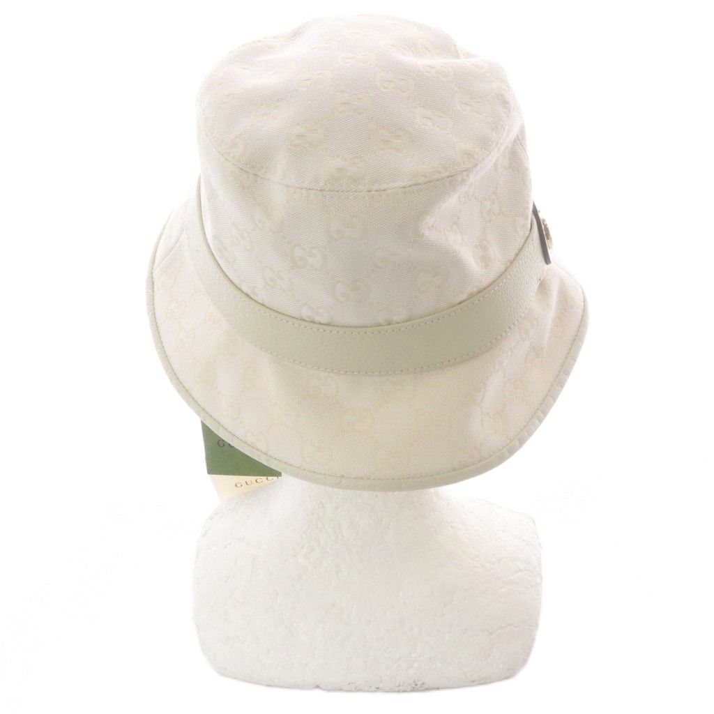 Gucci GG Canvas Bucket Hat M White — view 3