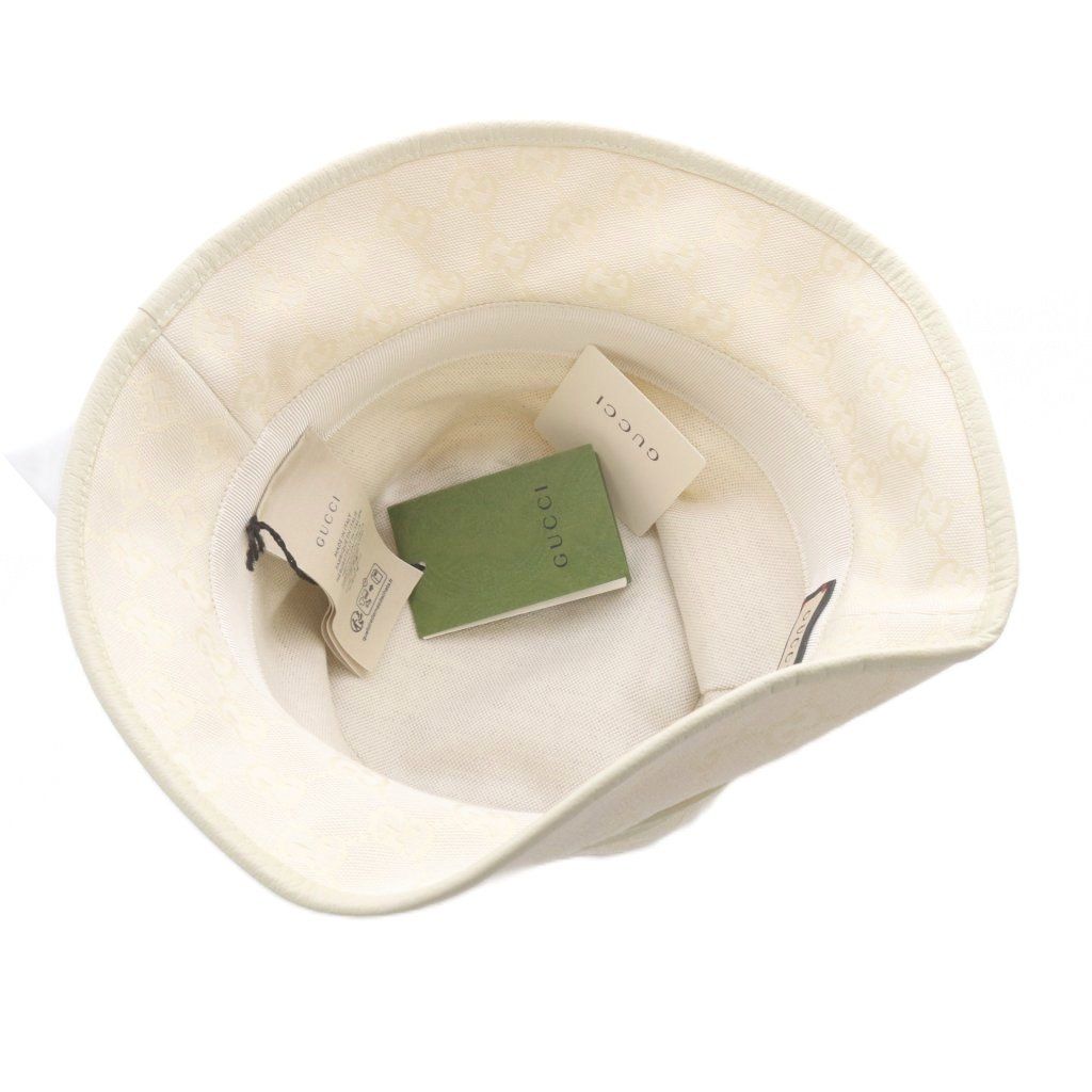 Gucci GG Canvas Bucket Hat M White — view 5