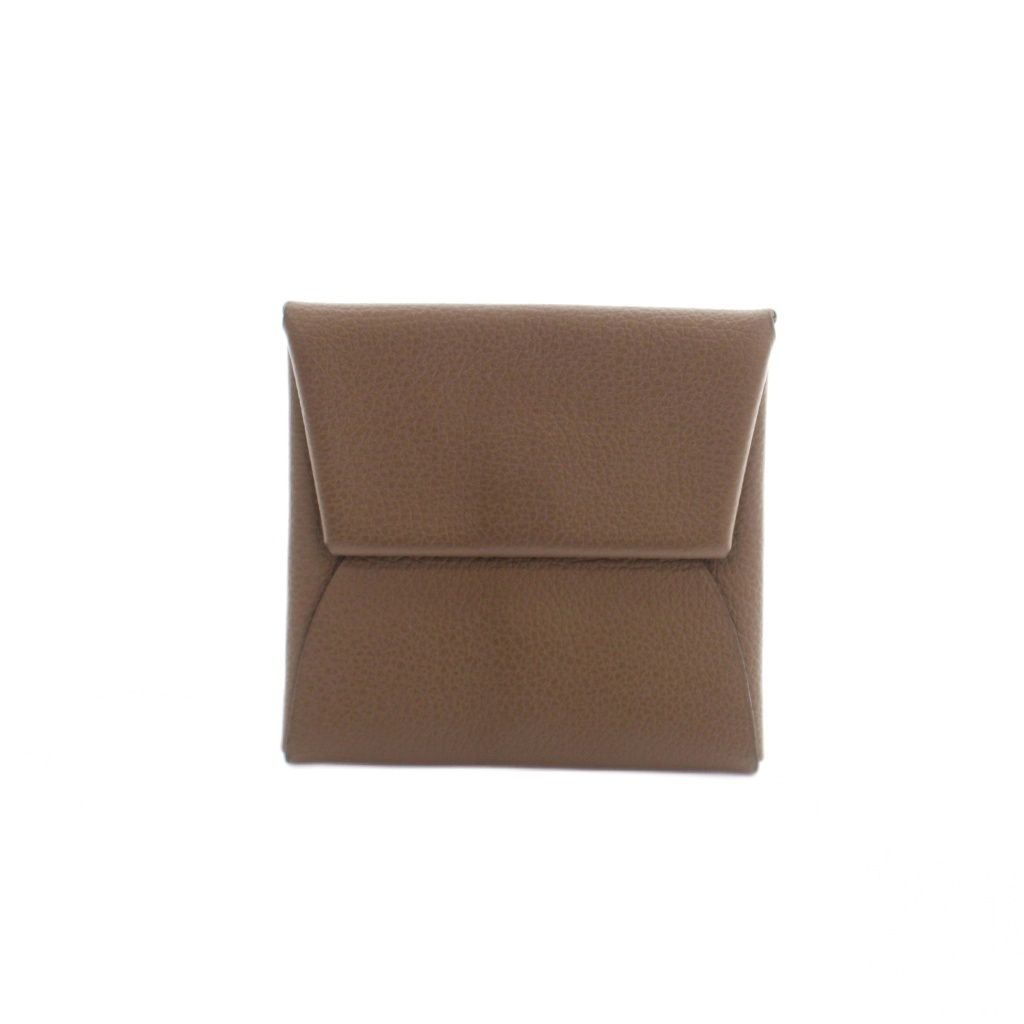 Hermes Bastia Coin Purse Leather Brown