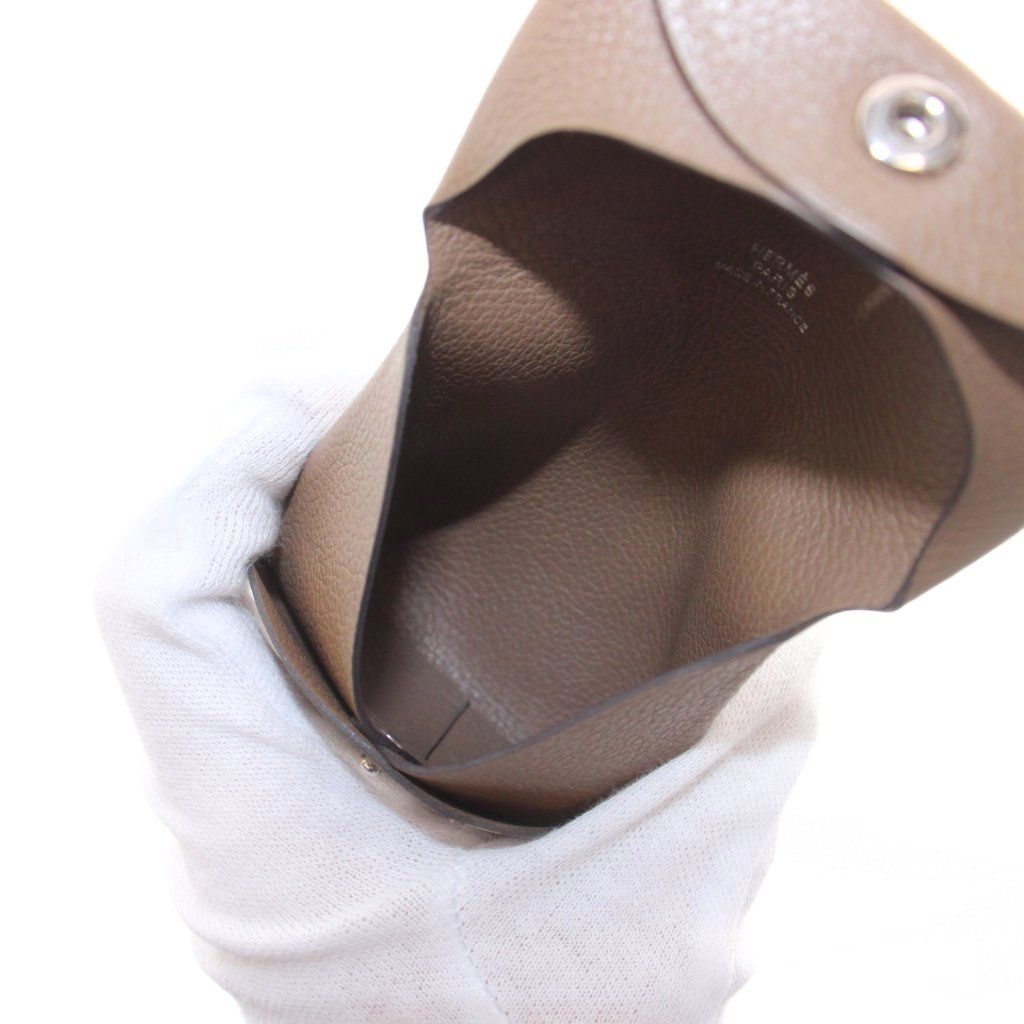 Hermes Bastia Coin Purse Leather Brown — view 5
