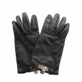 Hermes Soya Kelly Leather Gloves 6.5 Black
