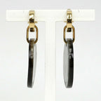 Hermes Earrings Fete Vojeux Heart Spade Buffalo Horn Gold — view 3