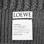 Loewe Scarf Anagram Logo Patch Wool Gray — view 4