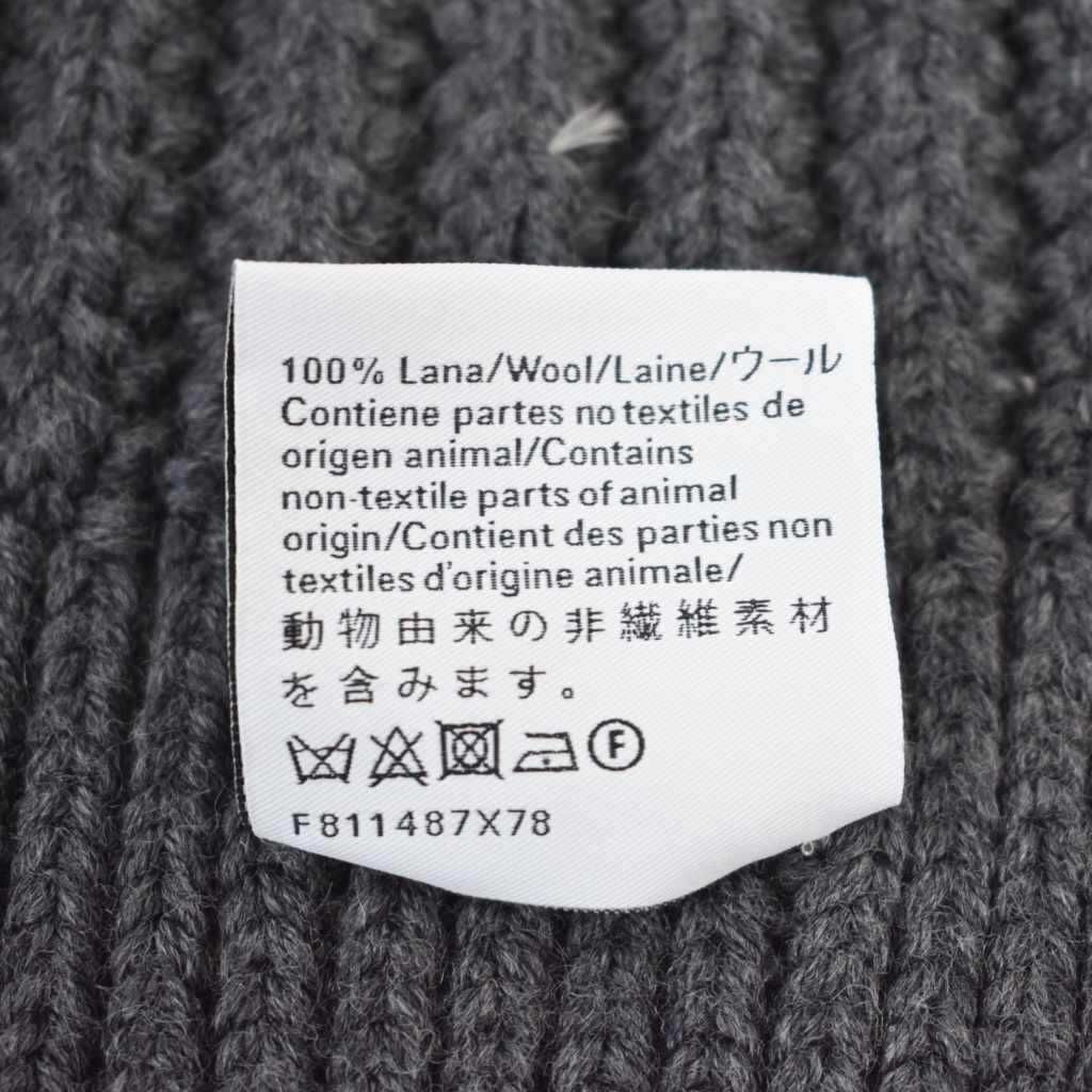 Loewe Scarf Anagram Logo Patch Wool Gray — view 5