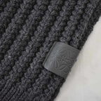 Loewe Scarf Anagram Logo Patch Wool Gray — view 3