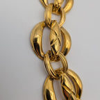 Chanel Quilted Gold Chain Long Necklace Choker First Era Vintage — view 3