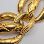 Chanel Quilted Gold Chain Long Necklace Choker First Era Vintage — view 5