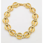 Chanel Quilted Gold Chain Long Necklace Choker First Era Vintage — view 6