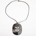 Hermes Rift GM Buffalo Horn Necklace Black Pendant — view 8