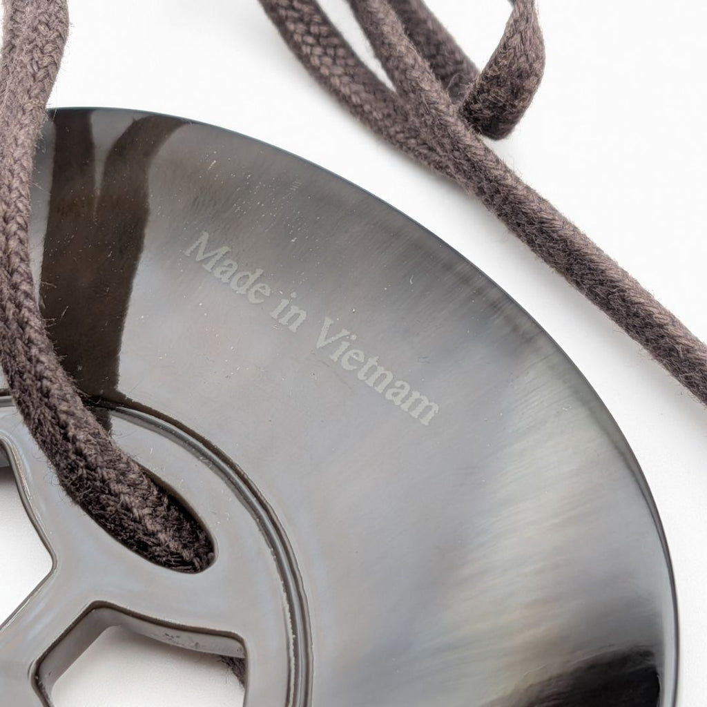 Hermes Rift GM Buffalo Horn Necklace Black Pendant — view 4