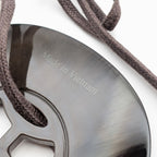Hermes Rift GM Buffalo Horn Necklace Black Pendant — view 4