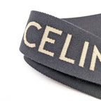 Celine Shoulder Strap Jacquard Logo Leather Canvas Black Gold Not Adjustable — view 3