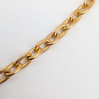 Chanel Gold Cambon Plate Logo Chain Necklace First Era Vintage — view 6