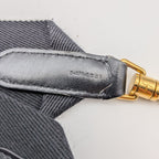 Celine Shoulder Strap Jacquard Logo Leather Canvas Black Gold Not Adjustable — view 8
