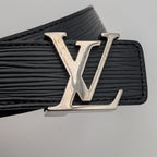 Louis Vuitton Ceinture Initial Epi Noir Belt Logo Black Silver — view 2