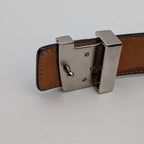 Louis Vuitton Ceinture Initial Epi Noir Belt Logo Black Silver — view 3