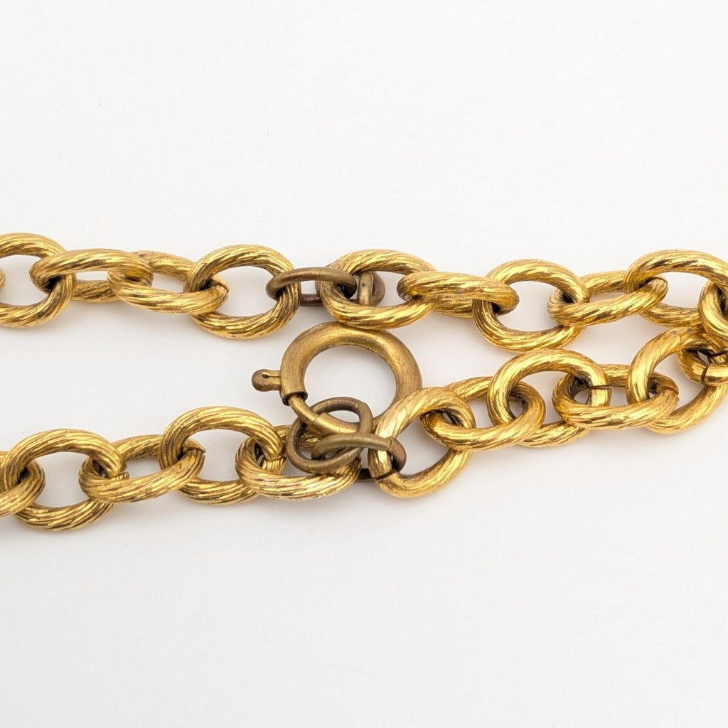 Chanel CC Logo Pagoda Temple Gold Rhinestone Double Chain Necklace First — view 6