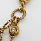 Chanel CC Logo Pagoda Temple Gold Rhinestone Double Chain Necklace First — view 5