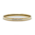 Hermes Enamel Bracelet Extra Fan Uni Cream Yellow Gold Bangle