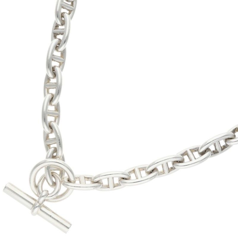 Hermes Chaine D'ancre Silver Choker Necklace GM