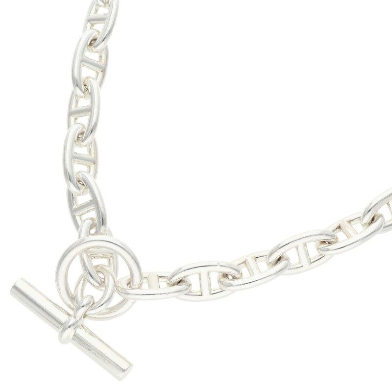Hermes Chaine D'ancre Silver Choker Necklace GM