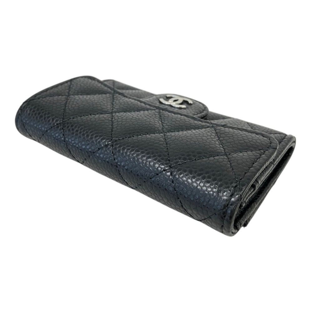 Chanel Timeless Classic Line Quilted Caviar Leather Flap Card Case Black — view 3