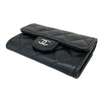 Chanel Timeless Classic Line Quilted Caviar Leather Flap Card Case Black — view 4