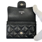 Chanel Timeless Classic Line Quilted Caviar Leather Flap Card Case Black — view 5