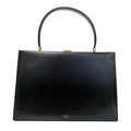 Celine Phoebe Philo Era Clasp Medium Leather Handbag Black