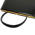 Celine Phoebe Philo Era Clasp Medium Leather Handbag Black — view 5