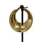 Celine Phoebe Philo Era Circle Hoop Earrings Gold Colored — view 6