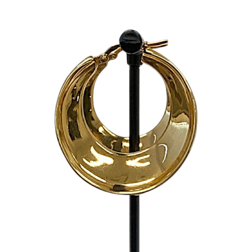 Celine Phoebe Philo Era Circle Hoop Earrings Gold Colored — view 6
