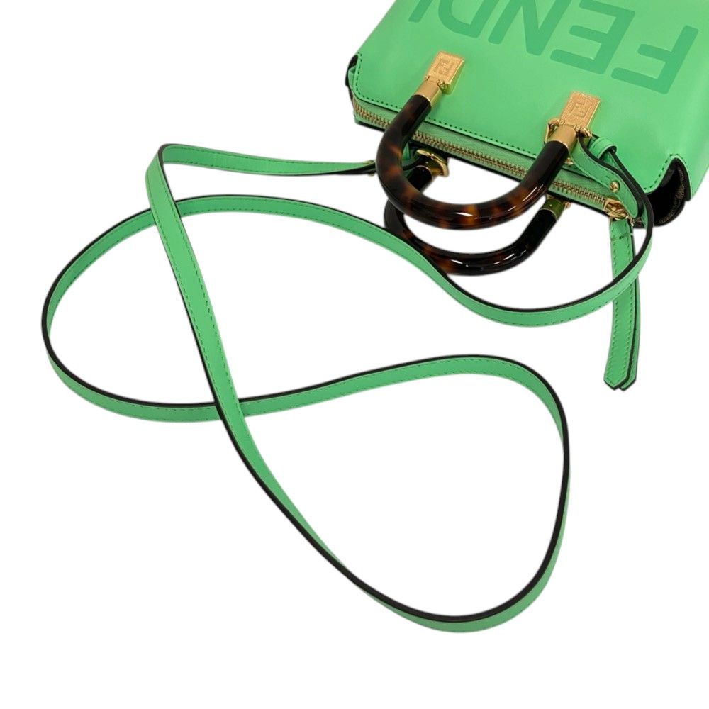 Fendi by the Way Mini Tortoiseshell 2-Way Shoulder Bag Light Green — view 6