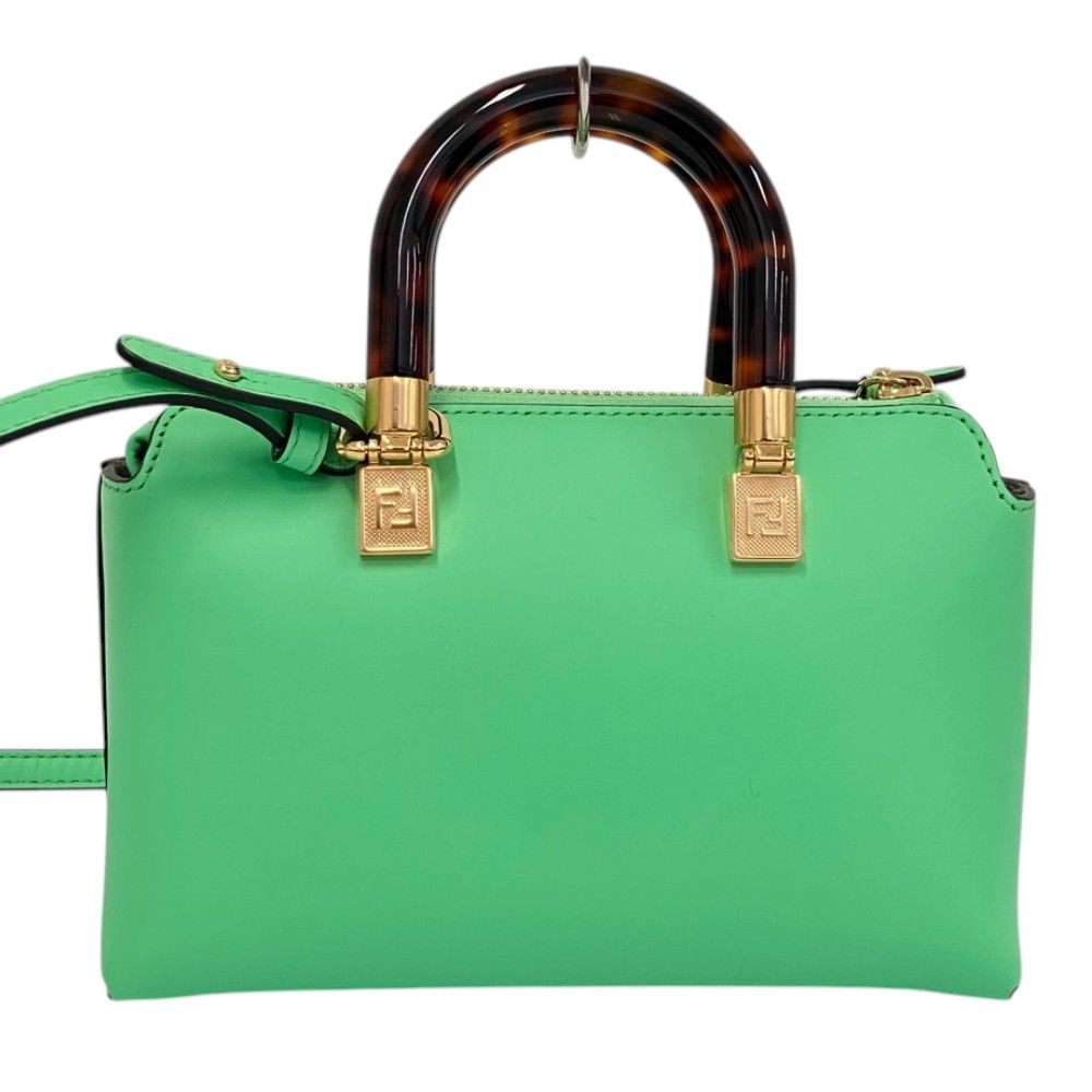 Fendi by the Way Mini Tortoiseshell 2-Way Shoulder Bag Light Green — view 3