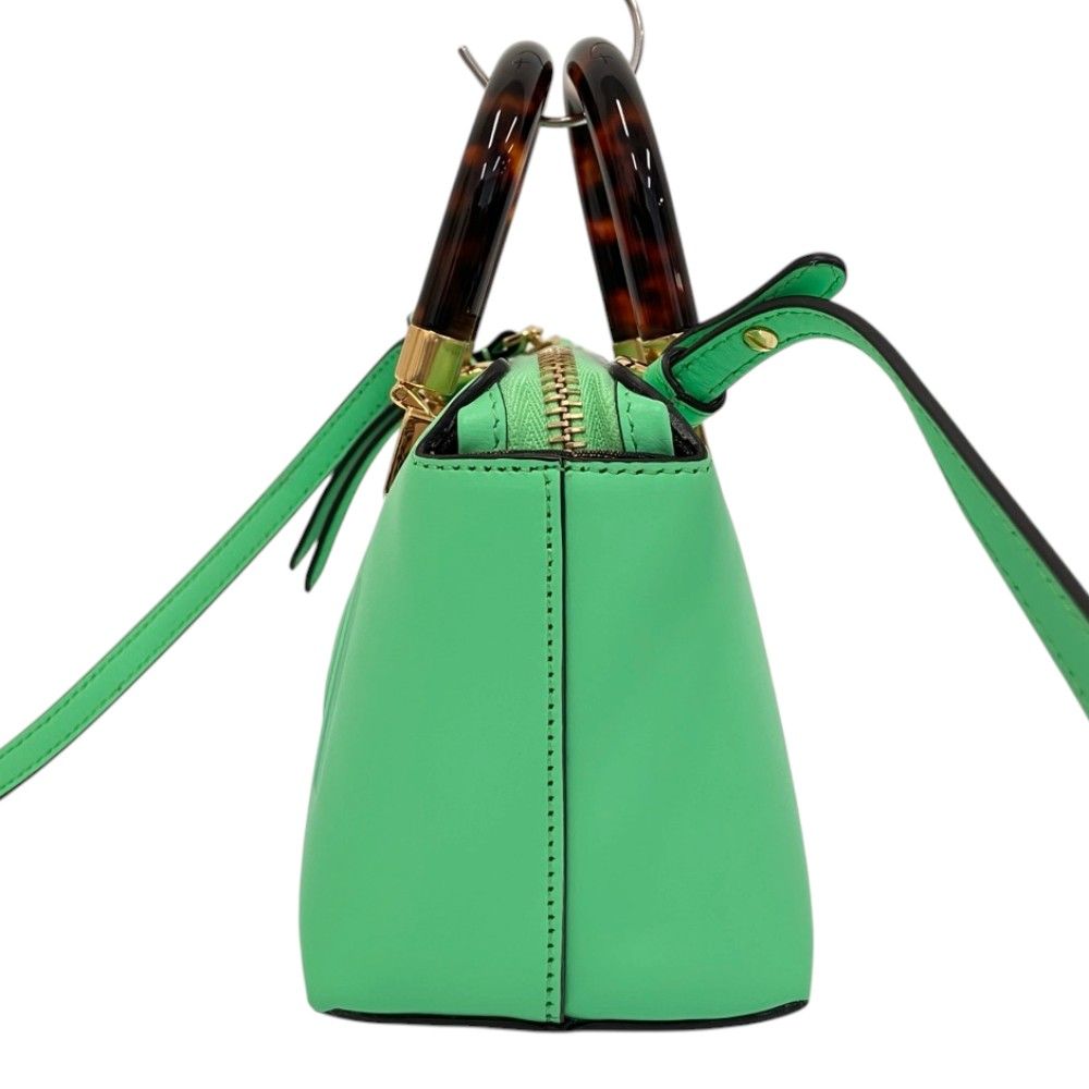 Fendi by the Way Mini Tortoiseshell 2-Way Shoulder Bag Light Green — view 2